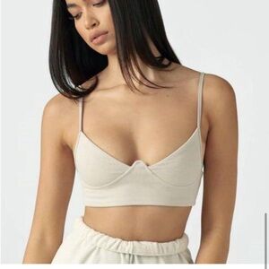 Joah Brown Structured Tank Bra M/L EUC black color